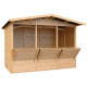 Drewniany domek handlowy 6 m² - baliki 17 mm - 3 okna - Timbela