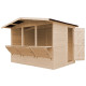 Drewniany domek handlowy 6 m² - baliki 17 mm - 3 okna - Timbela