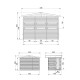 Drewniany domek handlowy 6 m² - baliki 17 mm - 5 okien - Timbela