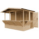 Drewniany domek handlowy 6 m² - baliki 17 mm - 5 okien - Timbela