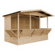 Drewniany domek handlowy 6 m² - baliki 17 mm - 5 okien - Timbela