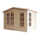 Domek ogrodowy z balików 17 mm - 303x199 cm - z podłogą - Timbela