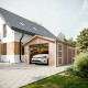 Garaż z nieobrobionego drewna 17 m² - panele LP® SmartSide® - Timbela