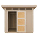 Domek ogrodowy 6 m² z nieimpregnowanego w kolorze Tundra Grey - panele LP® SmartSide® - Timbela