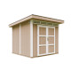 Domek ogrodowy 6 m² z nieimpregnowanego w kolorze Terra Brown - panele LP® SmartSide® - podwójne drzwi - Timbela