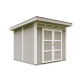 Domek ogrodowy 6 m² z nieimpregnowanego w kolorze Tundra Grey - panele LP® SmartSide® - podwójne drzwi - Timbela