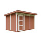 Domek ogrodowy 9 m² z nieimpregnowanego w kolorze Redwood Red - panele LP® SmartSide® - Timbela