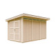 Domek ogrodowy 9 m² z nieimpregnowanego w kolorze Tundra Grey - panele LP® SmartSide® - podwójne drzwi - Timbela
