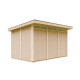 Domek ogrodowy 9 m² z nieimpregnowanego w kolorze Tundra Grey - panele LP® SmartSide® - podwójne drzwi - Timbela
