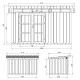 Domek ogrodowy 9 m² z nieimpregnowanego w kolorze Tundra Grey - panele LP® SmartSide® - podwójne drzwi - Timbela