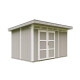 Domek ogrodowy 9 m² z nieimpregnowanego w kolorze Tundra Grey - panele LP® SmartSide® - podwójne drzwi - Timbela