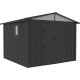 Metalowy domek narzędziowy KOSTO 2,7x2,7 m dach dwuspadowy, stal galwanizowana + zestaw kotw mocujących - X-Metal