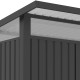 Metalowy domek narzędziowy ze stali ocynkowanej w kolorze ciemnoszarym KOSTO 2,7x2,1m + zestaw kotwiący - X-METAL