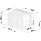 Metalowy domek narzędziowy KOSTO 2,7x2,7 m dach dwuspadowy, stal galwanizowana + zestaw kotw mocujących - X-Metal