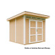 Domek ogrodowy 6 m² z nieimpregnowanego w kolorze Harvest Honey - panele LP® SmartSide® - podwójne drzwi - Timbela