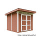 Domek ogrodowy 6 m² z nieimpregnowanego w kolorze Redwood Red - panele LP® SmartSide® - podwójne drzwi - Timbela