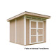 Domek ogrodowy 6 m² z nieimpregnowanego w kolorze Terra Brown - panele LP® SmartSide® - podwójne drzwi - Timbela