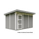 Domek ogrodowy 9 m² z nieimpregnowanego w kolorze Cavern Steel - panele LP® SmartSide® - Timbela