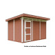 Domek ogrodowy 9 m² z nieimpregnowanego w kolorze Redwood Red - panele LP® SmartSide® - Timbela