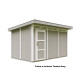 Domek ogrodowy 9 m² z nieimpregnowanego w kolorze Tundra Grey - panele LP® SmartSide® - Timbela
