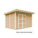 Domek ogrodowy 9 m² z nieimpregnowanego w kolorze Harvest Honey - panele LP® SmartSide® - podwójne drzwi - Timbela