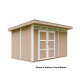 Domek ogrodowy 9 m² z nieimpregnowanego w kolorze Terra Brown - panele LP® SmartSide® - podwójne drzwi - Timbela
