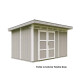 Domek ogrodowy 9 m² z nieimpregnowanego w kolorze Tundra Grey - panele LP® SmartSide® - podwójne drzwi - Timbela