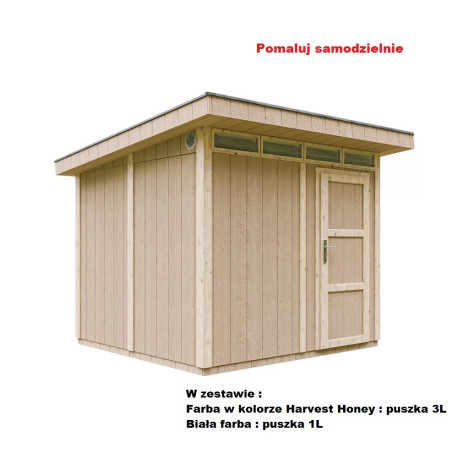 Domek ogrodowy 6 m² z nieimpregnowanego w kolorze Harvest Honey - panele LP® SmartSide® - Timbela