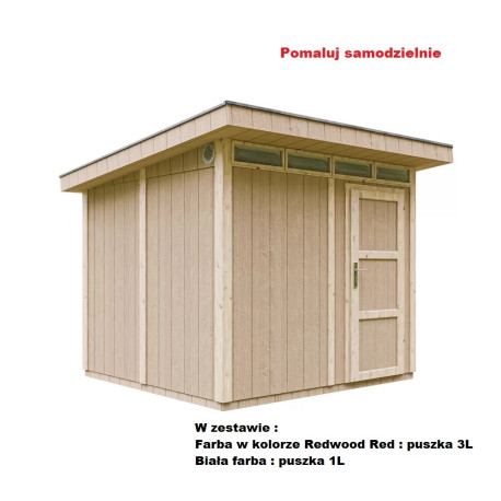 Domek ogrodowy 6 m² z nieimpregnowanego w kolorze Redwood Red - panele LP® SmartSide® - Timbela