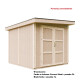 Domek ogrodowy 6 m² z nieimpregnowanego w kolorze Cavern Steel - panele LP® SmartSide® - podwójne drzwi - Timbela