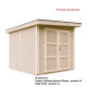 Domek ogrodowy 6 m² z nieimpregnowanego w kolorze Harvest Honey - panele LP® SmartSide® - podwójne drzwi - Timbela