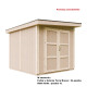 Domek ogrodowy 6 m² z nieimpregnowanego w kolorze Terra Brown - panele LP® SmartSide® - podwójne drzwi - Timbela