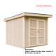 Domek ogrodowy 6 m² z nieimpregnowanego w kolorze Tundra Grey - panele LP® SmartSide® - podwójne drzwi - Timbela