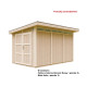 Domek ogrodowy 9 m² z nieimpregnowanego w kolorze Harvest Honey - panele LP® SmartSide® - podwójne drzwi - Timbela