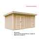 Domek ogrodowy 12 m² z nieimpregnowanego w kolorze Harvest Honey - panele LP® SmartSide® - dwoje drzwi - Timbela