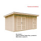 Domek ogrodowy 12 m² z nieimpregnowanego w kolorze Tundra Grey - panele LP® SmartSide® - dwoje drzwi - Timbela
