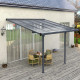 Pergola przyścienna regulowana 3,05x3,14m z aluminium w kolorze szaro-antracytowym - X-METAL