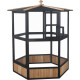 Woliera z obrabianego termicznie drewna FSC 150x164 cm - Shelty Pet
