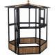 Woliera z obrabianego termicznie drewna FSC 150x164 cm - Shelty Pet