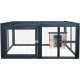 Zewnętrzny wybieg dla żółwi - 120x110x50 cm - z drewnianym schronieniem - Shelty Pet