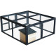 Zewnętrzny wybieg dla żółwi - 120x110x50 cm - z drewnianym schronieniem - Shelty Pet