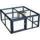 Zewnętrzny wybieg dla żółwi - 120x110x50 cm - z drewnianym schronieniem - Shelty Pet