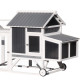 Kurnik z certyfikowanego drewna FSC 224x81x107 cm przeznaczony dla 4 do 6 kur - dach z PVC - Shelty Pet