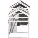 Kurnik z certyfikowanego drewna FSC 224x81x107 cm przeznaczony dla 4 do 6 kur - dach z PVC - Shelty Pet