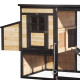 Kurnik z certyfikowanego drewna FSC 200x75.5x103 cm przeznaczony dla 4- 5 kur - pokrycie bitumiczne - Shelty Pet