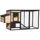 Kurnik z certyfikowanego drewna FSC 200x75.5x103 cm przeznaczony dla 4- 5 kur - pokrycie bitumiczne - Shelty Pet