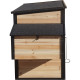 Kurnik z certyfikowanego drewna FSC 200x75.5x103 cm przeznaczony dla 4- 5 kur - pokrycie bitumiczne - Shelty Pet