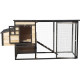 Kurnik z certyfikowanego drewna FSC 200x75.5x103 cm przeznaczony dla 4- 5 kur - pokrycie bitumiczne - Shelty Pet
