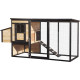 Kurnik z certyfikowanego drewna FSC 200x75.5x103 cm przeznaczony dla 4- 5 kur - pokrycie bitumiczne - Shelty Pet