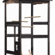 Woliera z obrabianego termicznie drewna FSC 89x65x176 cm - Shelty Pet